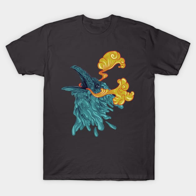 Water Crow T-Shirt by fakeface